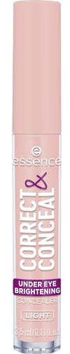 essence CORRECT & CONCEAL under eye brightening concealer, Nr. 10, Pink, aufhellend, farbkorrigierend, natürlich, für sensible Haut, vegan, ölfrei, ohne Parfüm, ohne Alkohol, 1er Pack (3.5ml)