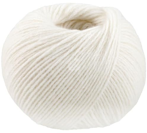 LANA GROSSA Cashmere Pure | Klassisch verzwirntes reines Kaschmirgarn | Handstrickgarn aus 100% Kaschmir | 25g Wolle zum Stricken & Häkeln | 115m Garn FB 9