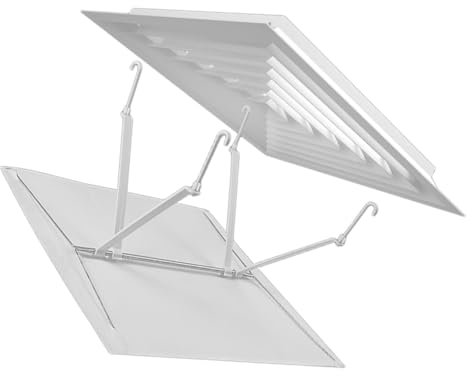 SEWOART Deflector de Aires Acondicionados Centrales Ajustable para Hogar y Oficina en Celebración Verano, Cobertura de Acero Inoxidable y Abs para Cambiar Dirección del Viento