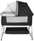 lit Bebe indépendant, cododo avec Matelas, du Nouveau-né à 9 kg. Hauteur et Inclinaison réglables, 4 Roues avec Blocage, Fixation au lit des Parents-92*52*106-118 cm (6 niveaux de réglage) -- noir