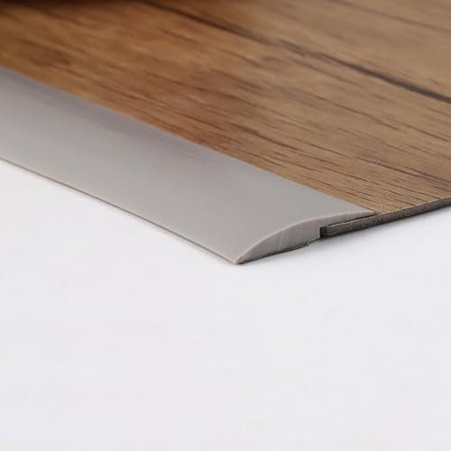 VAYEODEYU Silikondichtungsstreifen, 1 m Teppich-Zierstreifen, Selbstklebender Laminatboden, Türstreifen, Übergangsschwelle, Türbodenstreifen, Zierstreifen for PVC-Gummi-Bodenbeläge(Grey,Depth5mm)