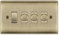 BG Antique Brass 4 Gang Switch 3x Trailing Edge LED Dimmer 1x 2 Way Custom Grid Switch