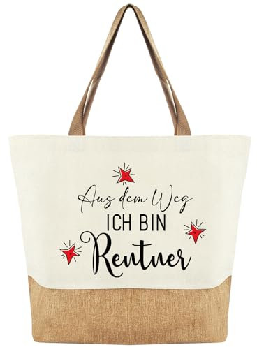 Tarklanda Jutebeutel Rentnerin, Geschenke Renteneintritt Frauen, Jute Tote Bag für Rentner, Jute Einkaufstasche als Ruhestandsgeschenk, Geschenke für Rentnerin zum Ruhestand, Abschied, Weihnachten