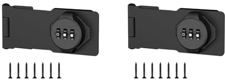 Giwnhvx 2 serrature a combinazione senza chiave, serratura a combinazione a 3 cifre per ante di armadietti, manopola girevole, serratura con codice password