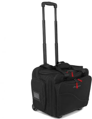 Ay Cabron™ Professional-Grade Pilot Flight Deck Trolley Bag – MADE BY PILOTS FOR PILOTS – Lightweight & Water-Resistant | Airbus & Boeing Compatible. (With Trolley, Large)