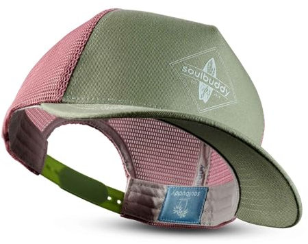 Soulbuddy Trucker Cap Herren – Trucker Cap Damen – Basecap Herren – Kappe Herren – Baseball Caps für Herren – Herren Geschenke – One Size – Green Rose
