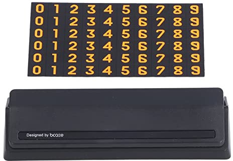 Qukaim Panneau de stationnement temporaire pour voiture, carte de numéro de téléphone cachée, plaque d'immatriculation temporaire noire, compacte, respectueuse de l'environnement, structure stable