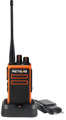 Retevis C66 Funkgerät Große Reichweite, Walkie Talkie mit Schnellladung | Robustes Funkgeräte Set mit 1500mAh Akku, Klarer Klangqualität & Einfache Kopplung, für Reisen im Freien, Orange, 1 Stück