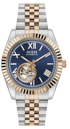 Guess Connoisseur GW0984G5 Men's Stainless Steel 42mm Bicolour 5 Bar Blue Dial Watch