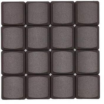 TAI-HAO 18 Key Low Profile MX Replacement Black Keycaps (Deep Mocha, PBT)