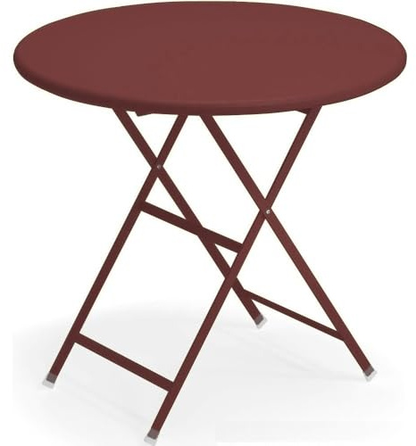 Arc en Ciel Runder Klapptisch 80 cm Art 346 Farbe Intensives Rot 46