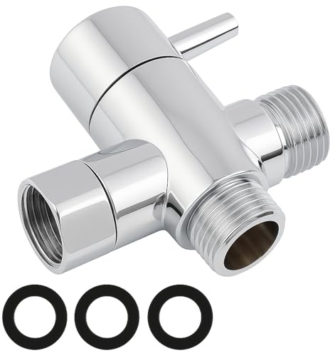 G1/2 3 Voies Soupape, Robinet wc 3 Voies, vanne de commutation de douche G1/2 20 mm, adaptateur de bras de douche, valve à trois voies pour douchette à main, pommeau de douche et système de douche