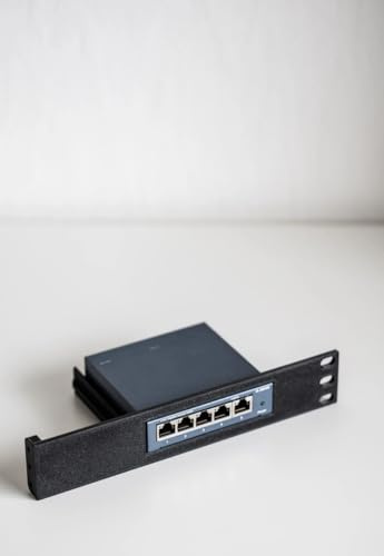 Rack Mount 1HE für TP-Link TL-SG105, SG108, OC200 – 19 und 10 '' Halterung | 3D-gedruckt – Netzwerk Zubehör für Server Racks (Orange, für 2X TP-Link SG105/OC200)