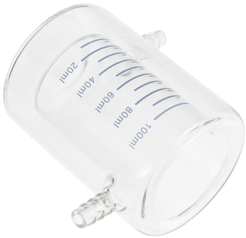 OHPHCALL Vaso de Precipitados 100ml de Vidrio Encamisado para Laboratorio | Doble Capa, Medición Precisa de Líquidos, Ligero para Experimentos Científicos