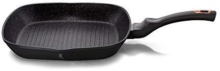 Berlinger Haus Robuste Grillpfanne mit Schutz, ergonomischer Soft-Touch-Griff, Turbo-Induktionsbasis, elegantes Design, umweltfreundlich und PFOA-, blei- und kadmiumfrei, 27,9 cm