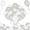 Premium Luftballons Silber Weiss • Helium Luftballons • 50 Stück • 32 cm • extra reißfest • Metallic Luftballons für schöne Jubiläums Deko Party, Hochzeitsdeko, JGA Deko, Fasching • 100% Latex