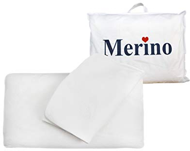 Merino BETTEN Ergonomisches Kopfkissen | Nackenstützkissen mit Memory-Foam und Aloe Vera Bezug | natürliche Viskose | 60x40x13 cm