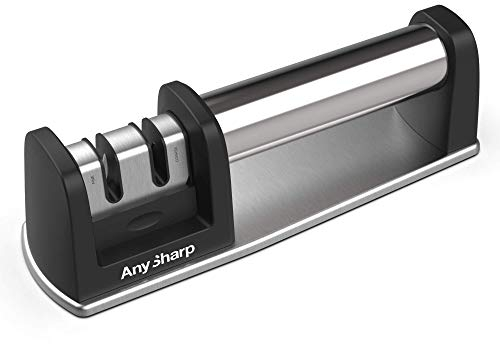 AnySharp Handlebar Grip 2 Stage Knife Sharpener with Non-Slip Base