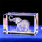 Éléphant cadeaux/3D gravé au Laser en Cristal Art de Figurines Cube en Verre pour décoration de la Maison, Anniversaire, Cadeau pour Femmes, Filles, Enfants, Hommes