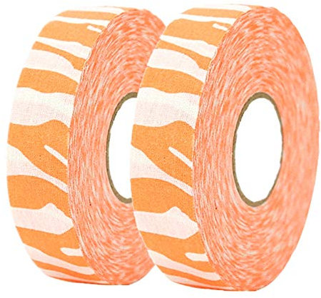 MEZUT Hockey-Klebeband, leicht zu dehnen und zu reißen, athletischer Sport, Hockey, Baseball-Klebeband, 2,5 cm x 22,8 m (2 Rollen) (Camo Orange)