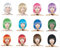 Plitsch Platsch Perücke Bob Pagenkopf Cabaret Wig Kurzhaar Charleston Perücken Fasching Karneval Halloween Motto Party - 24 Farben Varianten für Erwachsene, One Size (schwarz)