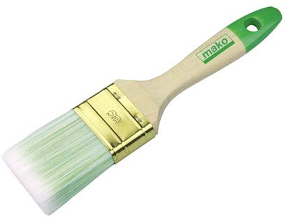 mako Lasur-Flachpinsel Premium 60mm, Grün-weiße all for wood-Borste Stärke 9.
