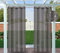Clothink 2er Set Outdoor Vorhang Wetterfest Mit Ösen Transparent Sonnenschutz Winddicht Rostfrei mit Ösen für Terrasse Garten Balkon Familienhaushalte einfache Montage farbecht haltbar(132x245cm,Grau)