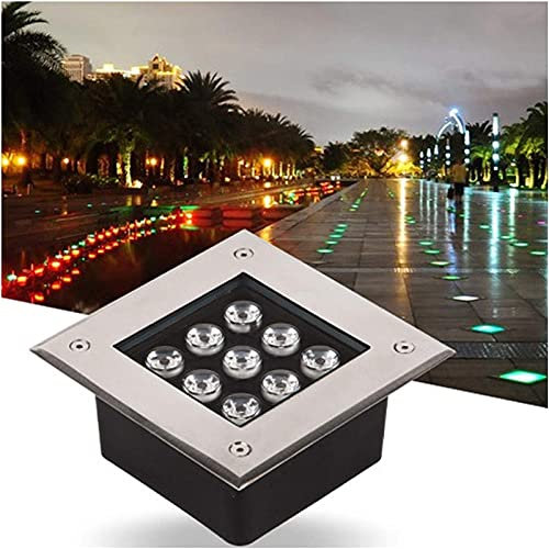 Spot LED Carré Encastrable Exterieur Eclairage Enterre IP67 Étanche 12V Basse Tension Spot LED pour Terrasse pour Jardins, Terrasses, Allées de Piscines, Éclairage Architectural