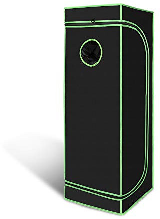 Jiubiaz Grow Zelt, Grow Tent 40x40x120cm, Growschrank für Homegrow, Indoor Anbauzelt, Growroom, Lichtdicht und Wasserdicht Pflanzzelt, Zuchtzelt Schwarz Grün