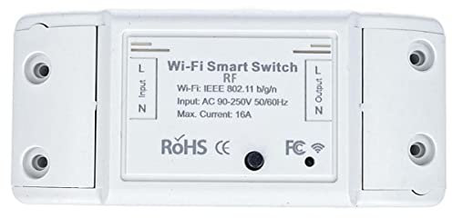 LEDLUX - Interruptor inteligente, interruptor Wi-Fi, 220V, Smart Switch Wi-Fi, compatible con Alexa y Google Home (WIFI + RF 10A)