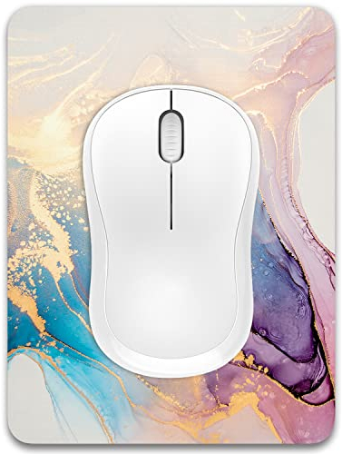 Dapesuom Mouse Pad, Small Mouse Pad 15x20 cm with Non-Slip Rubber Base, Waterproof Mouse Mat, Mini Mouse Pad for Women Men Wireless Mouse Laptops Keyboard Tray Home Office Travel, Abstract Marble