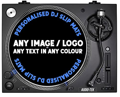 Personalised DJ Slipmat Slipmats Turntable Decks Records Slipmat Slipmats Custom Logo Text Mat DJs Accessories Gift For Him Her (12)