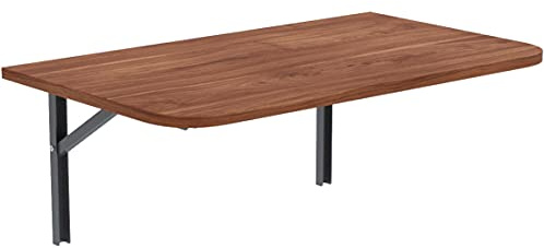 AKKE Klapptisch Wandklapptisch Esstisch - Klappbar Faltbar Platzsparend - Abgerundete Ecken - 100cm x 40cm - Burgund