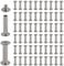 INCREWAY Vis Phillips, 60 jeux 5mm X 20mm nickelées Vis de fixation Chicago Vis à tête ronde cruciforme Poteaux Vis à clou Rivet Chicago, argenté