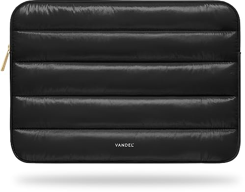 Vandel - The Original Puffy Laptop Sleeve 13-14 Inch. Black Laptop Sleeve for Women. Carrying Case Cover MacBook Pro 14 in, MacBook Air 13 Inch, iPad Pro 12.9, Dell, Asus, HP