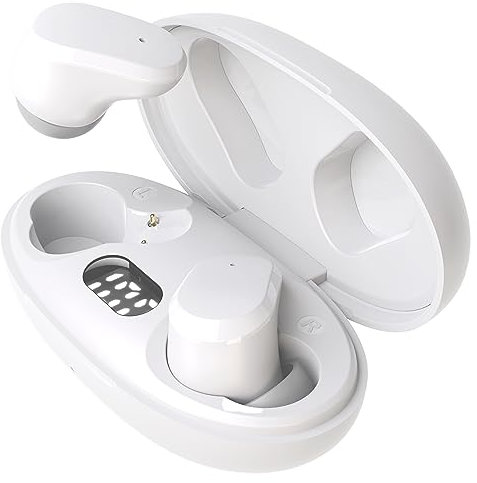 N NEWTOP Cuffie AB23 Auricolari Bluetooth Universali IN-EAR Stereo Wireless Super Bassi Gaming Musica Lavoro per Smartphone Tablet Notebook PC Samsung Huawei Xiaomi Realme Asus OPPO (Bianco)