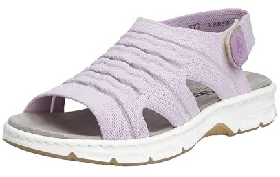 Rieker Damen V9862 Sandale, Lila, 38 EU