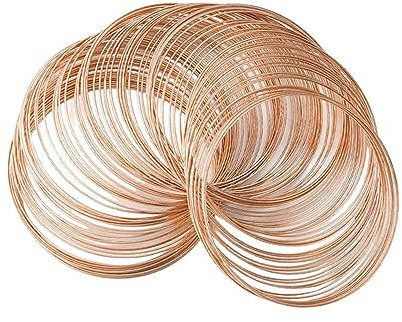 LOVIVER Filo di memoria per gioielli Filo di memoria per perline Filo di memoria in acciaio per forniture per creazione di gioielli Collana Bracciale, KC Oro