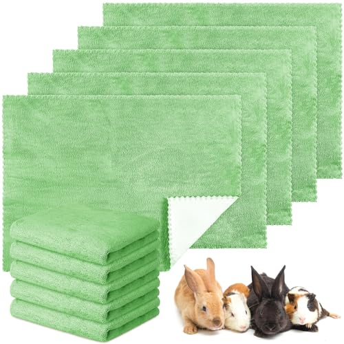 Mixweer 10 Stück wasserdichte Meerschweinchen-Decken, waschbar, für Kleintiere, Haustierdecke, Schlafbettdecke, saugfähig, Meerschweinchenkäfig, wiederverwendbar, Haustier-Schlafmatte, Pad Abdeckung