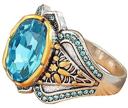 FaLkin Hässliche Ringe Damenring Leichter Luxusring Geschenkring Legierungsring Mappe Mit 2 Ringen (A, 11)