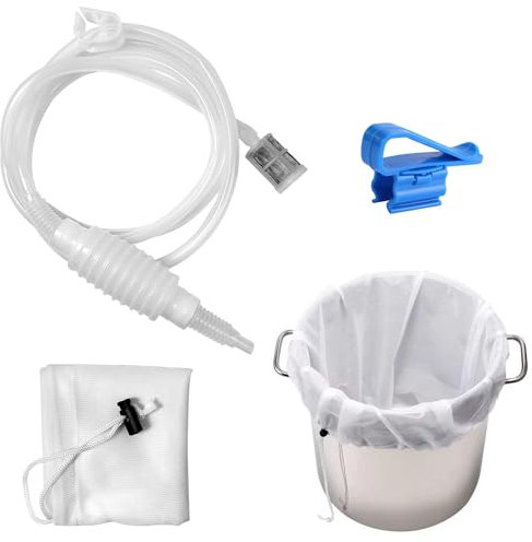 gxwcyi Weinheber FüR Glasballons, Weinheber Mit Pumpe, Brew SiphonröHre Silikon, LäNge 2.5m, Weinheber AbfüLlschlauch Wein Heberfiltersatz Siphon Rohr Schlauch Filter, Weinherstellung ZubehöR