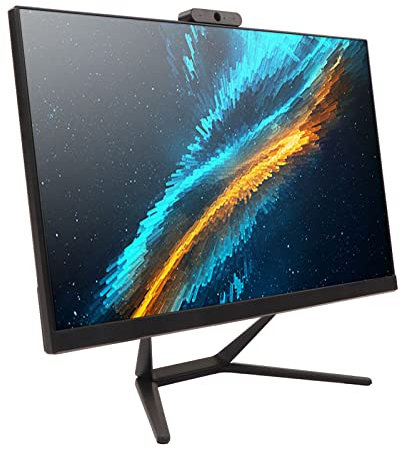 All in One PC AIO Desktop, 4 Core 4 Thread 1920 X 1080 FHD All in One Desktop mit 300 W, 23,8 Zoll Full HD IPS Display, für Celeron J4125 CPU, UHD600, 4G DDR4 (4+512G EU-Stecker)