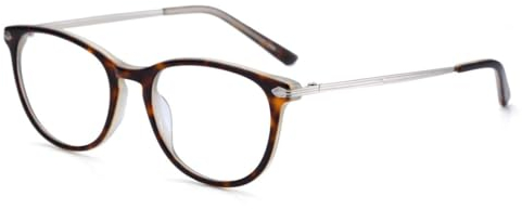ZENOTTIC Vintage Runden Brillenrahmen Nerdbrille Ohne Sehstärke Retro Klare Linse Gläser für Damen und Herren