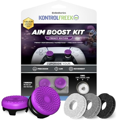 KontrolFreek Kit Aim Boost per controller PlayStation 5 (PS5) e PlayStation 4 (PS4), include levette ad alte prestazioni e anelli di precisione, edizione Frenzy