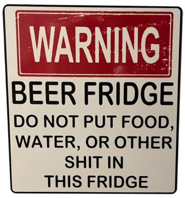 Funny Beer Fridge Stickers Warning Beer Fridge Magnet Warning Sign Beer Stickers Magnet Stickers DO NOT Put Food, Water, OR Other in This Fridge for Home Bar Kitchen Decorations