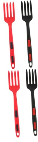Cabilock 4 Piezas tenedor de espagueti tenedor de silicona multifunción tenedor para mezclar kitchen gadgets panelas cozinha fideos de pasta tenedor de comida portátil accesorio de cocina