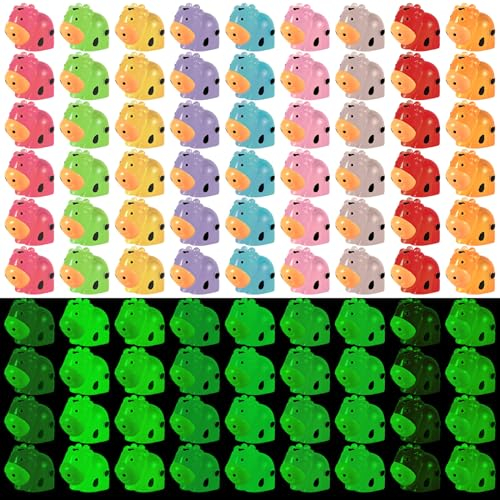 90 Stück Leuchtende Mini-Kuh-Figuren, Verschiedene Kleine Miniatur-Kuh Winzige Tierspielzeuge aus Kunstharz für Puppenhaus Landschaft Pflanzentopf DIY-Handwerk Gartendekoration