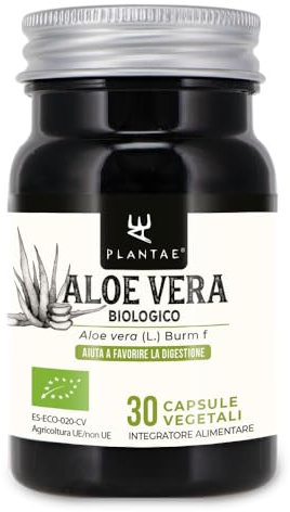 Aloé Véra écologique * Plantae * 30 gélules végétales * Concentré de feuilles d'aloe vera * Digestion + système immunitaire