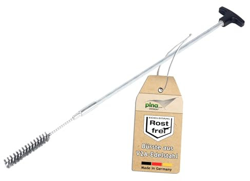 Pina DESIGN seit 1979 - Bohrlochbürste 450mm extra lang, Drahtbürste aus Edelstahl zur effizienten Reinigung