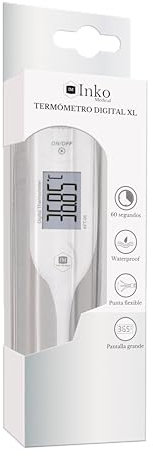 TERMOMETRO DIGITAL XL PUNTA FLEXIBLE, WATERPROOF, MEDICION EN 60 SEGUNDOS, PANTALLA XL